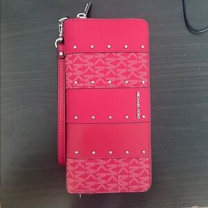 Michael Kors Pink Studded Wristlet